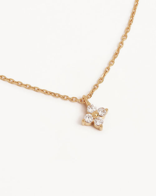 Yellow Gold Vermeil Crystal Bloom Necklace