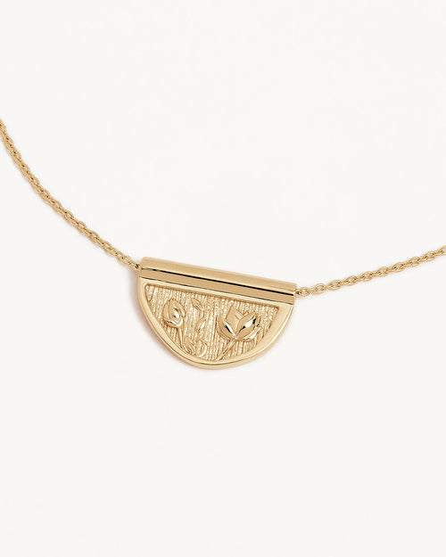 Yellow Gold Vermeil Blooming Together Lotus Necklace