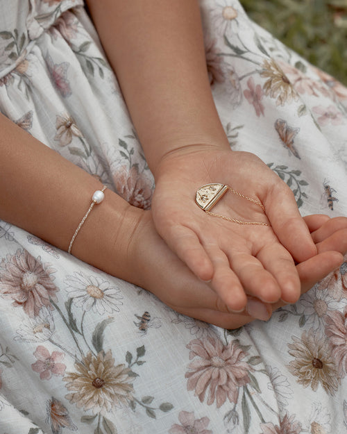 Yellow Gold Vermeil Blooming Together Lotus Necklace
