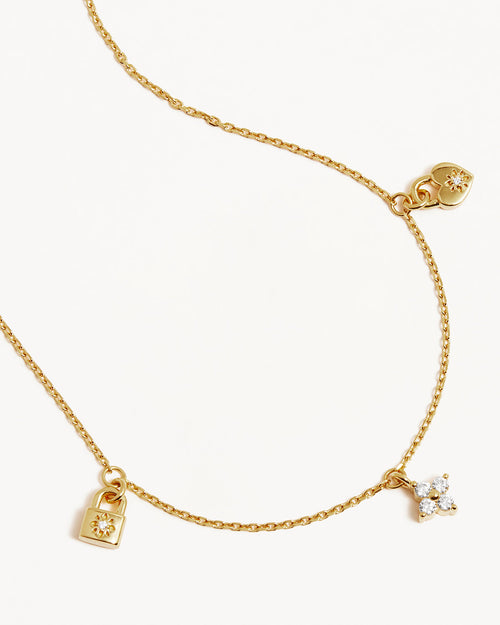Yellow Gold Vermeil Love Unlocked Charm Choker