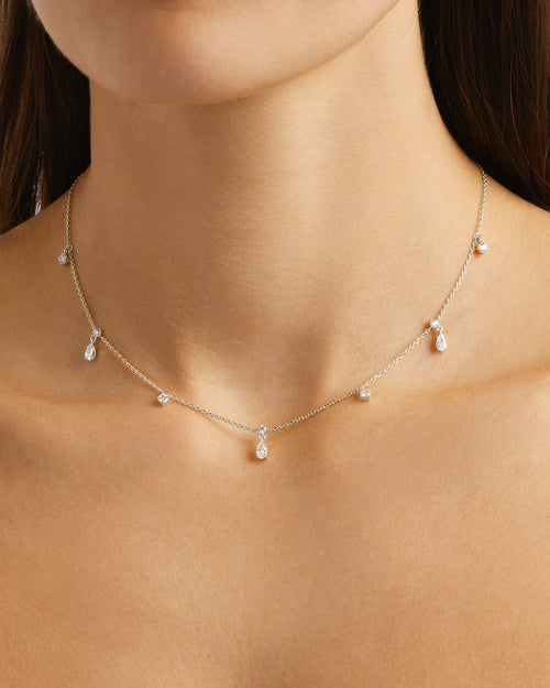 White Gold Vermeil No Rain, No Flowers Choker