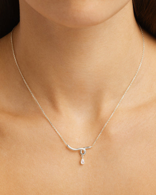 White Gold Vermeil Entwined With You Necklace