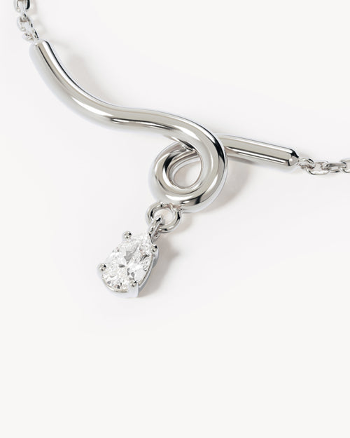 White Gold Vermeil Entwined With You Necklace