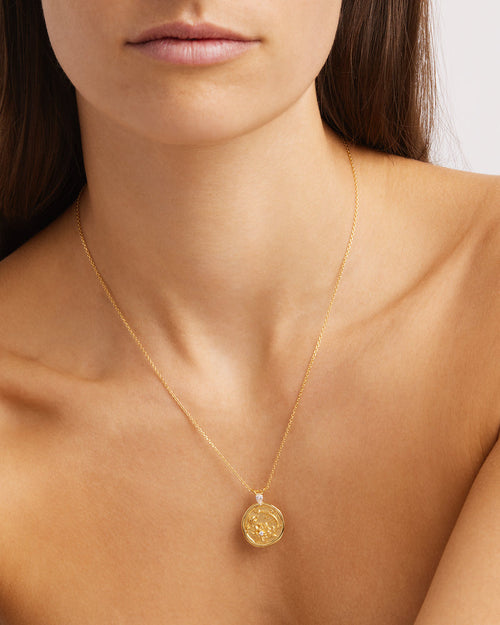 Yellow Gold Vermeil Serene Lotus Necklace