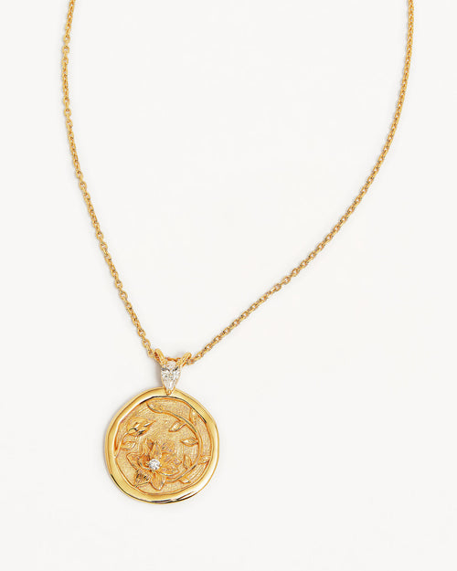 Yellow Gold Vermeil Serene Lotus Necklace