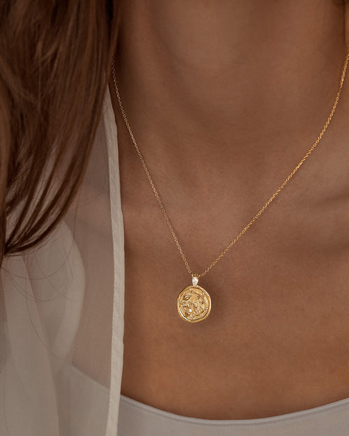 Yellow Gold Vermeil Serene Lotus Necklace
