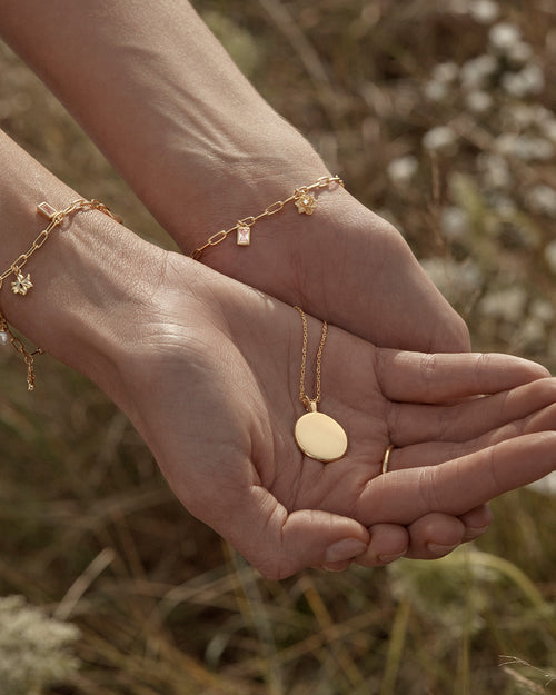 Yellow Gold Vermeil Serene Lotus Necklace