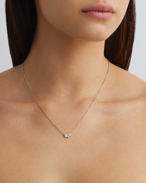 White Gold Vermeil Whispers of Love Necklace