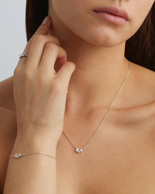 White Gold Vermeil Whispers of Love Necklace