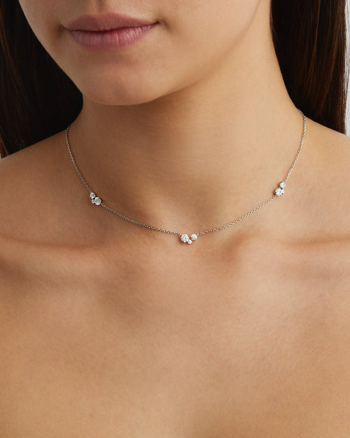 White Gold Vermeil Whispers of Love Choker