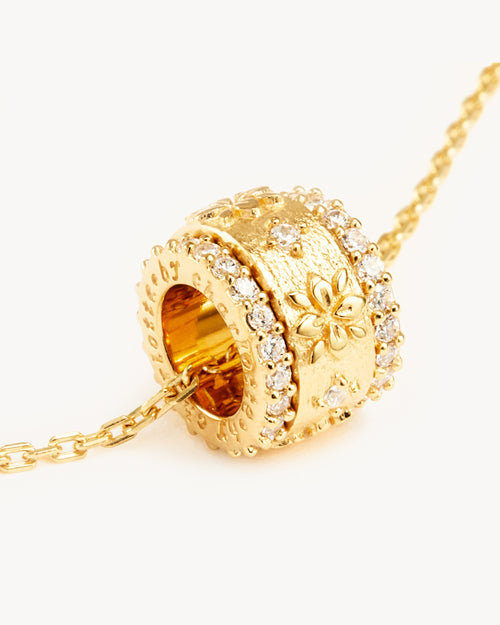 Yellow Gold Vermeil I Am Enough Spinning Meditation Necklace