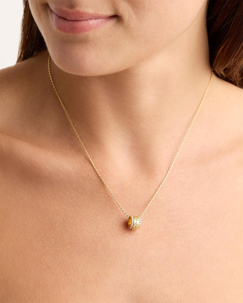 Yellow Gold Vermeil I Am Enough Spinning Meditation Necklace