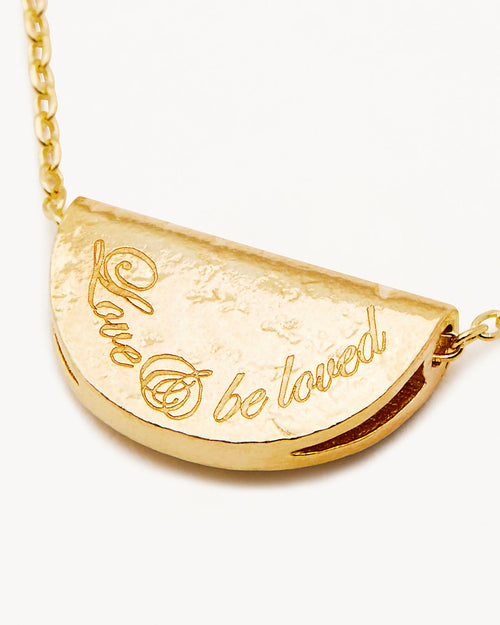 Yellow Gold Vermeil Lotus Birthstone Necklace - January - Garnet