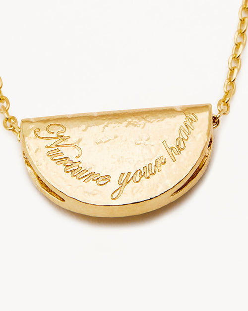 Yellow Gold Vermeil Lotus Birthstone Necklace - May - Emerald