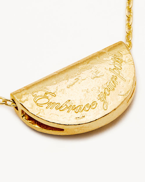 Yellow Gold Vermeil Lotus Birthstone Necklace - July - Ruby