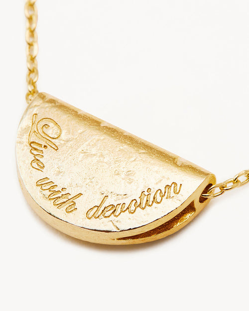 Yellow Gold Vermeil Lotus Birthstone Necklace - September - Sapphire