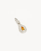 White Gold Vermeil With Love Birthstone Annex Link Pendant - November