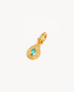 Yellow Gold Vermeil With Love Birthstone Annex Link Pendant - December