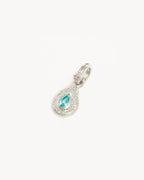 White Gold Vermeil With Love Birthstone Annex Link Pendant - December