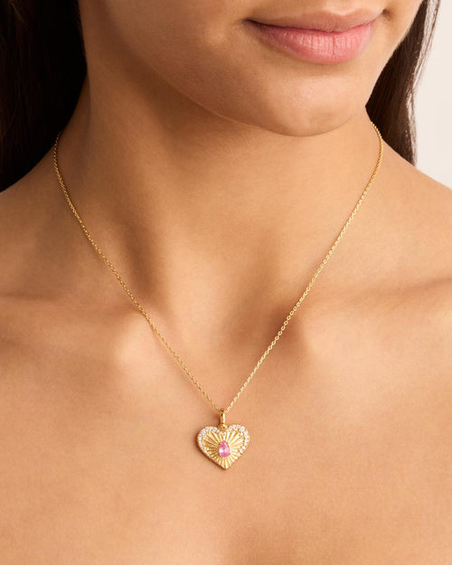Yellow Gold Vermeil Connect With Your Heart Annex Link Pendant