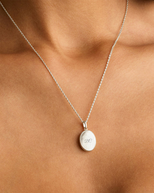 White Gold Vermeil Everything You Are Is Enough Locket Pendant