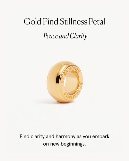 Yellow Gold Vermeil Find Stillness Petal Charm