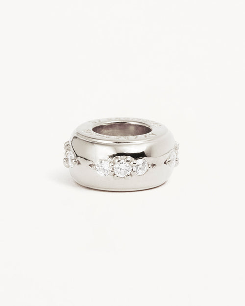 White Gold Vermeil In Bloom Petal Charm
