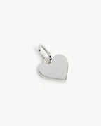 White Gold Vermeil Engravable Heart Pendant