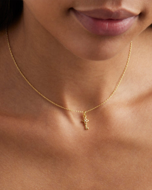 Yellow Gold Vermeil Key to My Heart Pendant