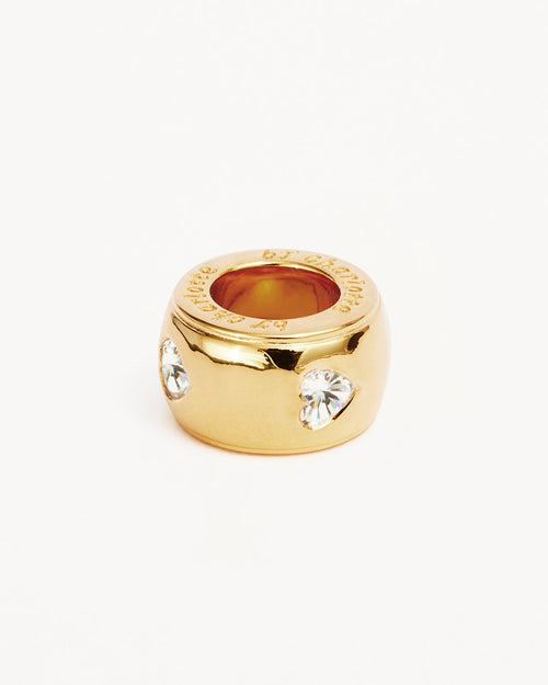 Yellow Gold Vermeil Radiant Heart Petal Charm