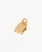 Yellow Gold Vermeil Bloom With You Lotus Padlock Pendant