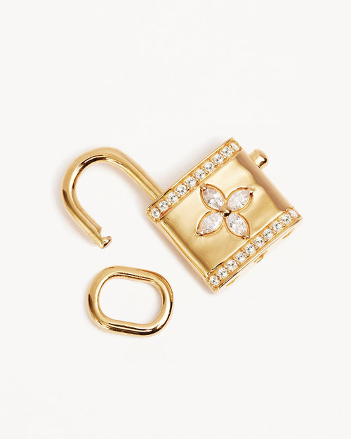 Yellow Gold Vermeil Bloom With You Lotus Padlock Pendant