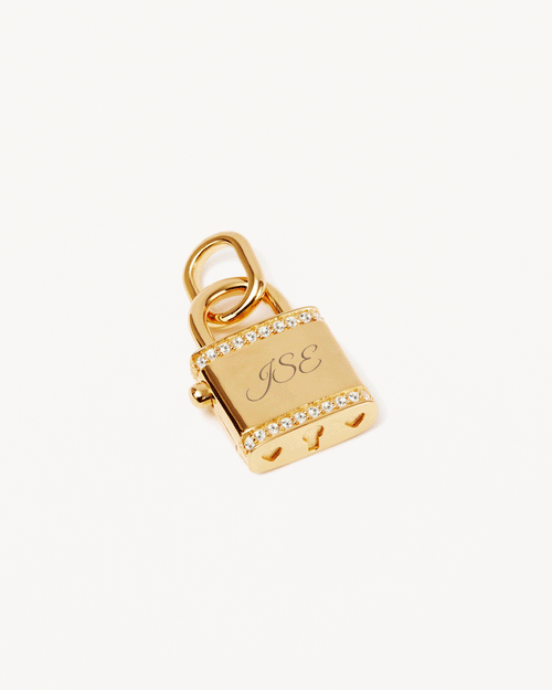 Yellow Gold Vermeil Bloom With You Lotus Padlock Pendant