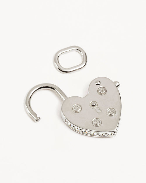 White Gold Vermeil Love Unlocked Padlock Pendant