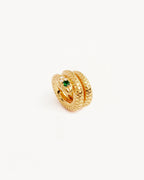 Yellow Gold Vermeil Snake Petal Charm