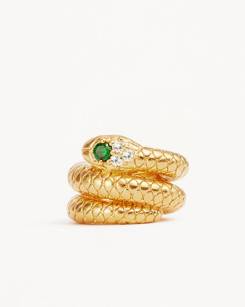 Yellow Gold Vermeil Snake Petal Charm