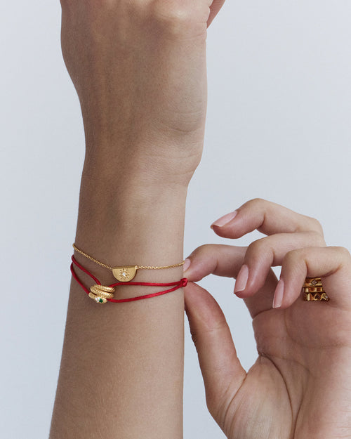 Yellow Gold Vermeil Snake Petal Charm