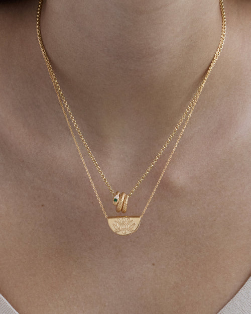 Yellow Gold Vermeil Snake Petal Charm
