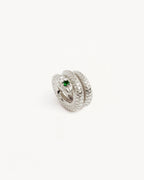 White Gold Vermeil Snake Petal Charm