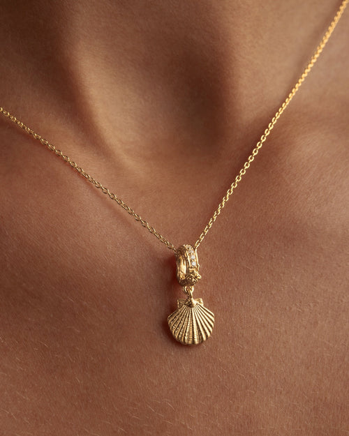 Yellow Gold Vermeil By the Shore Shell Pendant