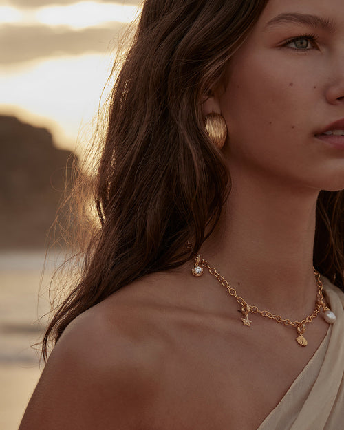 Yellow Gold Vermeil By the Shore Shell Pendant