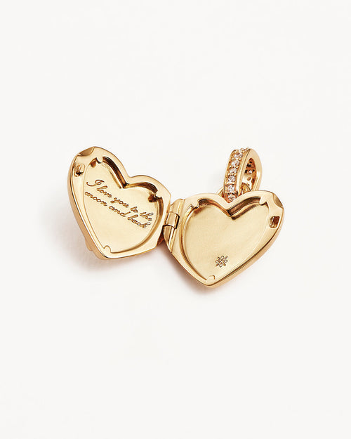 Yellow Gold Vermeil Blooming Together Small Heart Locket Pendant
