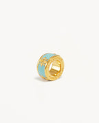 Yellow Gold Vermeil Born to Bloom Enamel Petal - Cloud Blue
