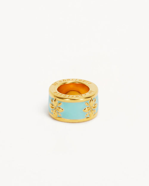 Yellow Gold Vermeil Born to Bloom Enamel Petal - Cloud Blue