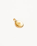 Yellow Gold Vermeil Rounded Lotus Locket Pendant