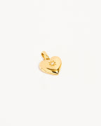 Yellow Gold Vermeil Heart Lotus Locket Pendant