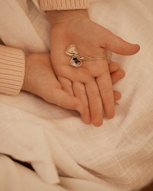 Yellow Gold Vermeil Heart Lotus Locket Pendant