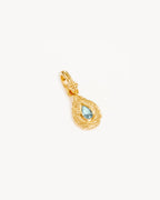 Yellow Gold Vermeil With Love Birthstone Annex Link Pendant - March