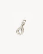 White Gold Vermeil With Love Birthstone Annex Link Pendant - April