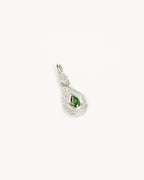 White Gold Vermeil With Love Birthstone Annex Link Pendant - May